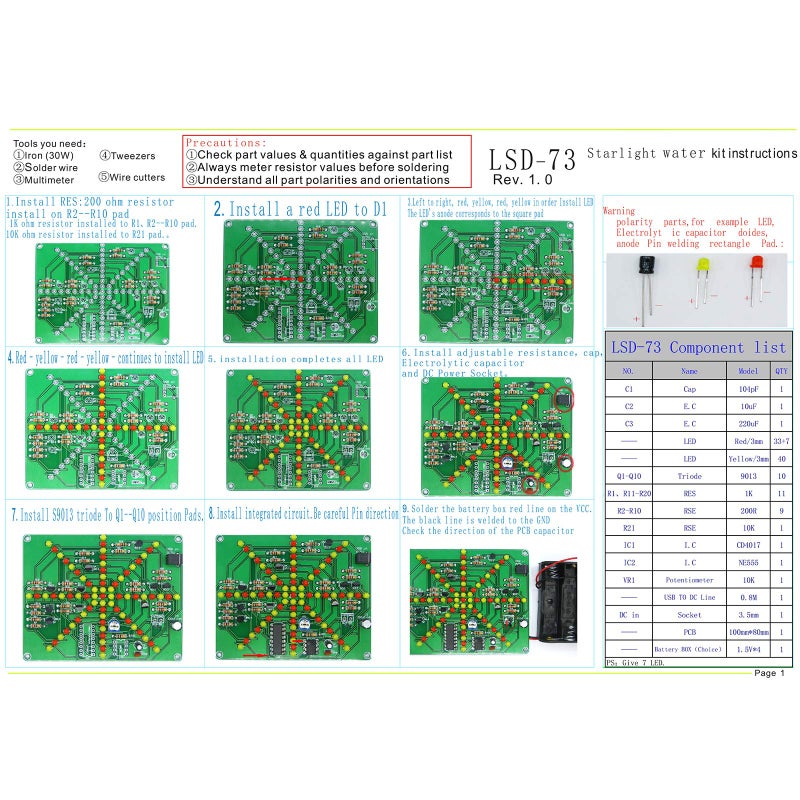 Gikfun Electronic LED Flashing Lights Soldering Practice Board PCB DIY Kit EK1874 - Image 5
